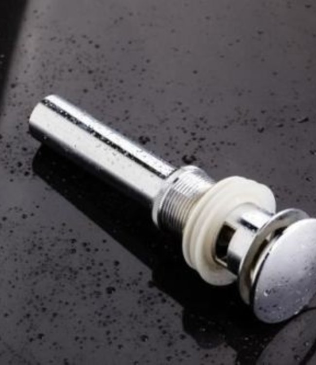 Rene Houtman Chroom Pop-Up & Click Afvoerplug met Overloop