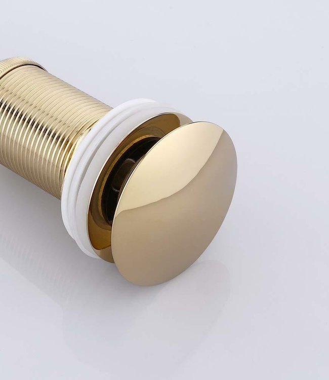 Rene Houtman Gouden Click Afvoerplug Zonder Overloop