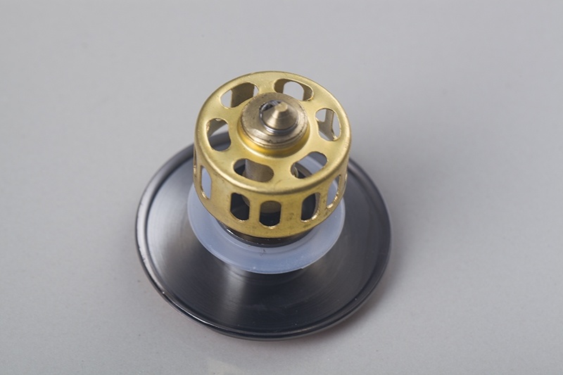 Rene Houtman Gouden Pop-Up Afvoerplug met Overloop