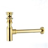 Gouden Sifon met Click Afvoer - Inclusief Overloop