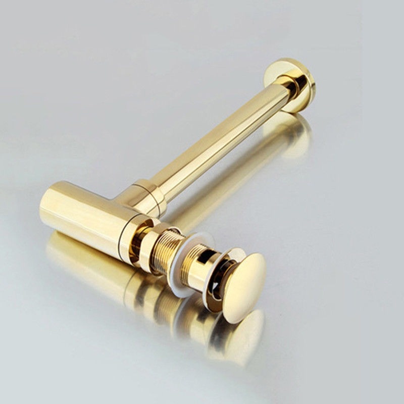 Rene Houtman Gouden Sifon met Click Afvoer - Inclusief Overloop