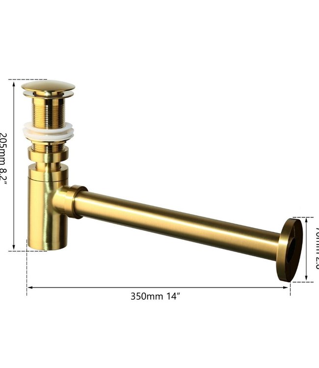 Rene Houtman Geborsteld Gouden Sifon - Inclusief Overloop