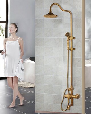 Rene Houtman Sierlijke Bronzen Douche - Opbouw