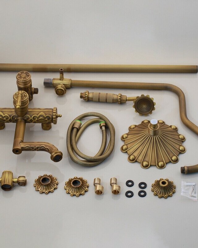 Rene Houtman Sierlijke Bronzen Douche - Opbouw