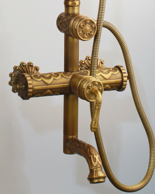Rene Houtman Sierlijke Bronzen Douche - Opbouw