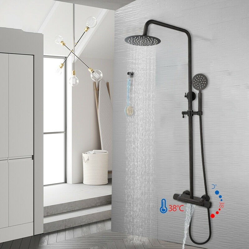 Rene Houtman Zwarte Regen Douche - Thermostatisch