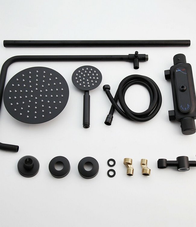 Rene Houtman Zwarte Regen Douche - Thermostatisch