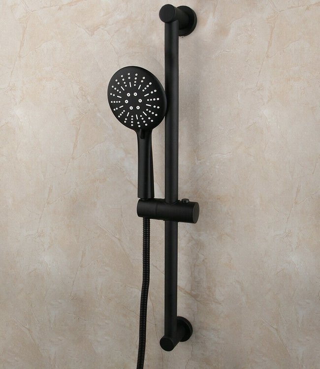 Rene Houtman Zwarte Douchekraan met Glijstang