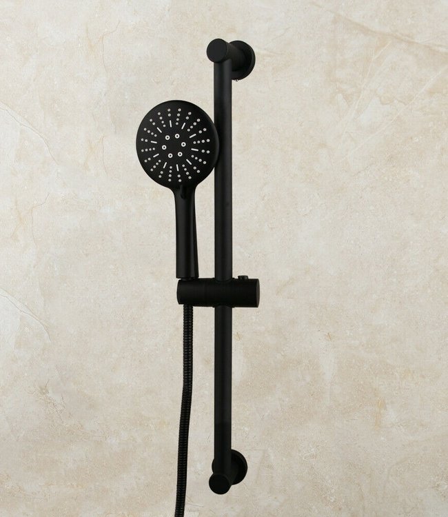 Rene Houtman Zwarte Douchekraan met Glijstang