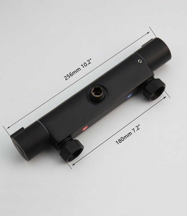 Rene Houtman Zwarte Douchekraan met Glijstang