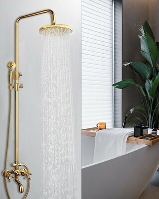 Rene Houtman Goudkleurige Opbouw Douche