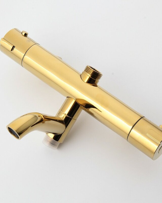 Rene Houtman Thermostatische Douche - Goud - H 123cm