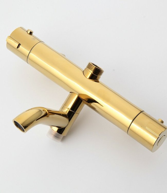 Rene Houtman Thermostatische Douche - Goud - H 123cm