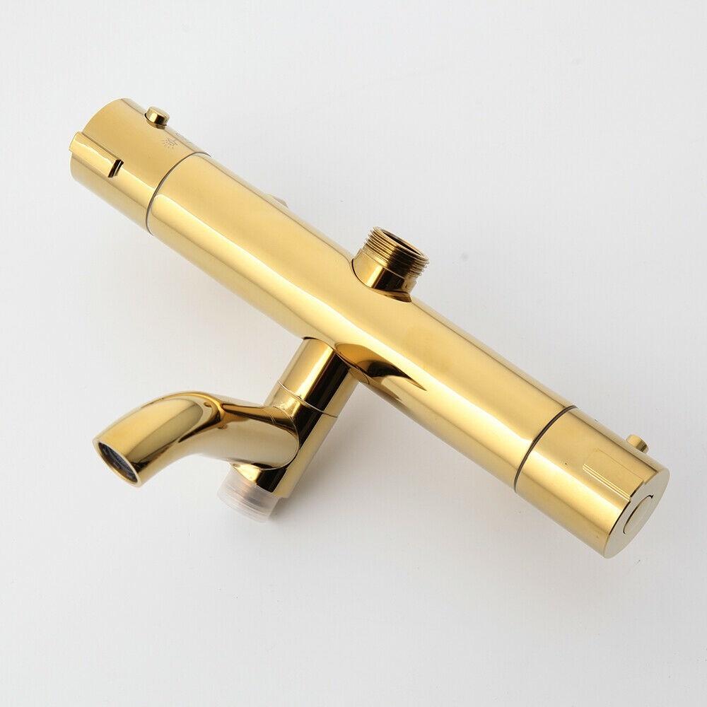 Rene Houtman Thermostatische Douche - Goud - H 123cm