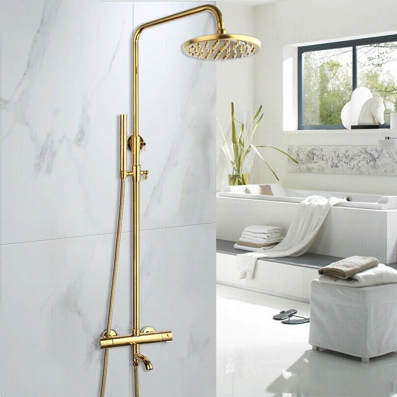 Thermostatische Douche Goud H123cm Rene houtman Rene Houtman