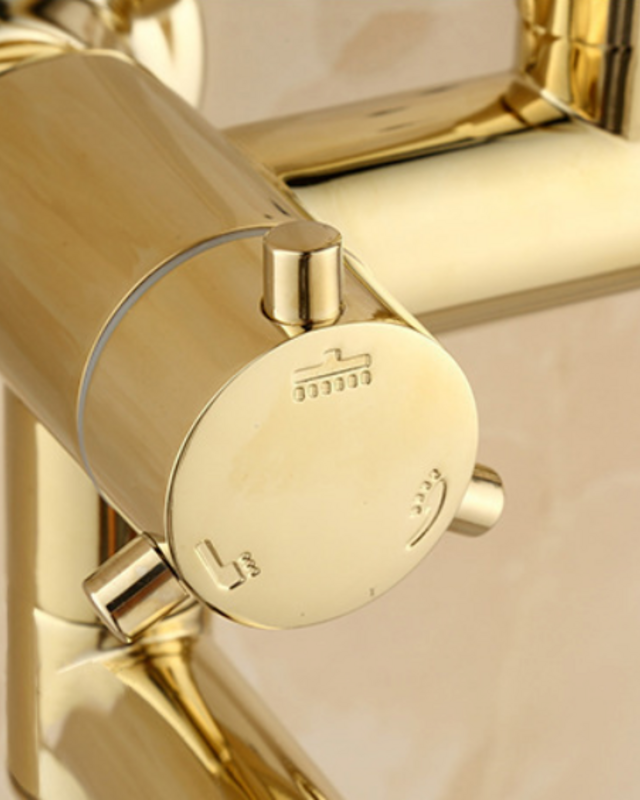 Rene Houtman Opbouw douche met Handdouche - Goud