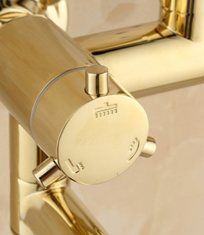 Rene Houtman Opbouw douche met Handdouche - Goud