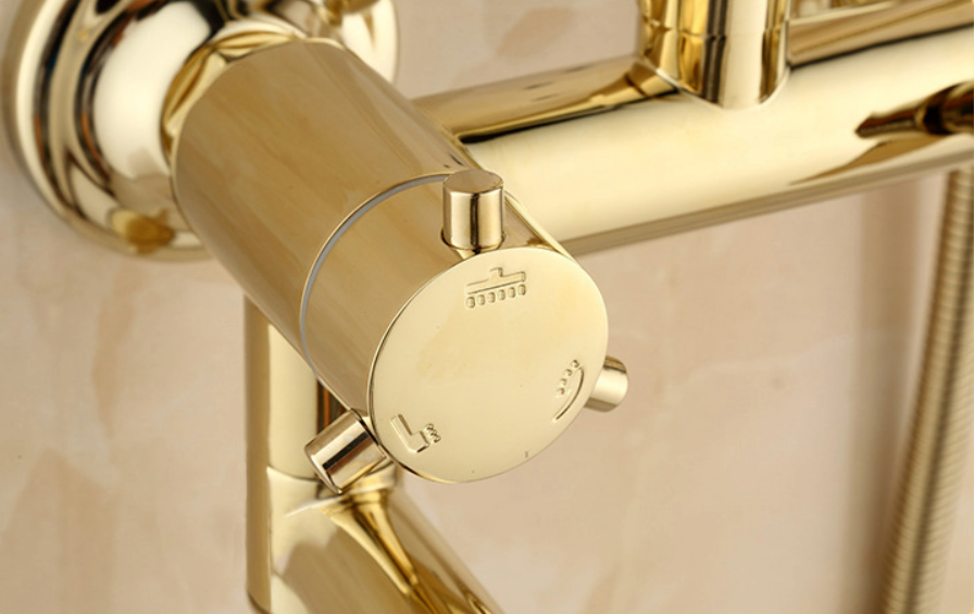 Rene Houtman Opbouw douche met Handdouche - Goud