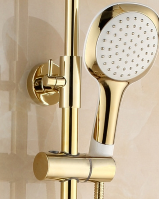 Rene Houtman Opbouw douche met Handdouche - Goud