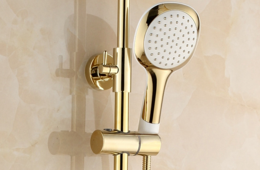 Rene Houtman Opbouw douche met Handdouche - Goud