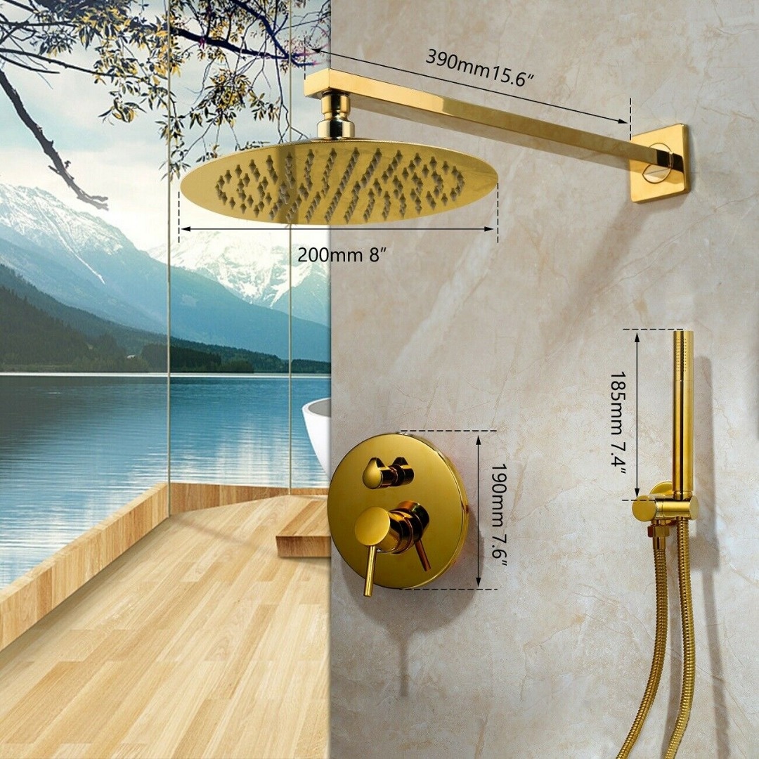 Rene Houtman Regendouche set met Handdouche - Goud