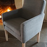 Rene Houtman Eetkamerstoel Stof Boris + vaste hoes Kiss Grey Rene Houtman Eetkamerstoel Stof Boris + vaste hoes Kiss Grey