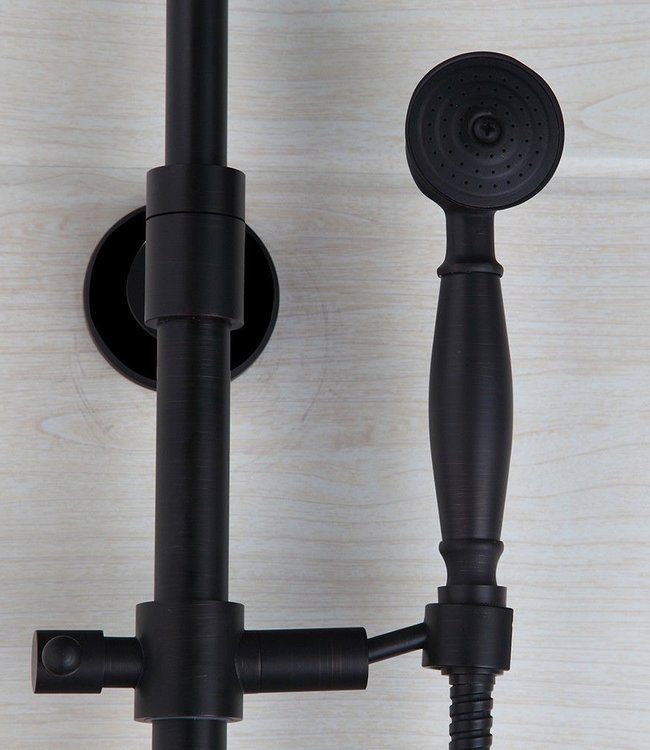 Rene Houtman Olie Bronzen Opbouwdouche - In Hoogte Verstelbaar