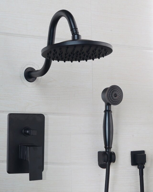 Rene Houtman Olie Bronzen Inbouwdouche - Met Handdouche