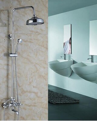 Rene Houtman Landelijke Chroom Douche-set
