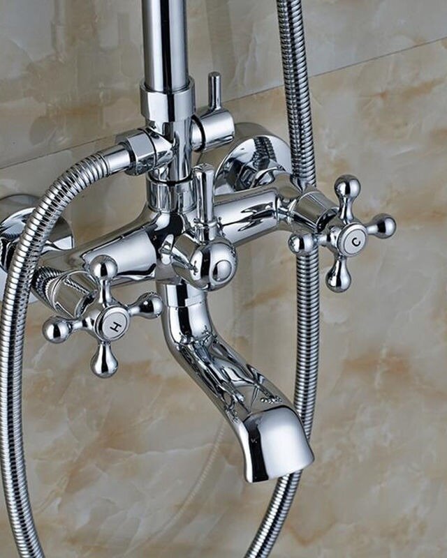 Rene Houtman Landelijke Chroom Douche-set