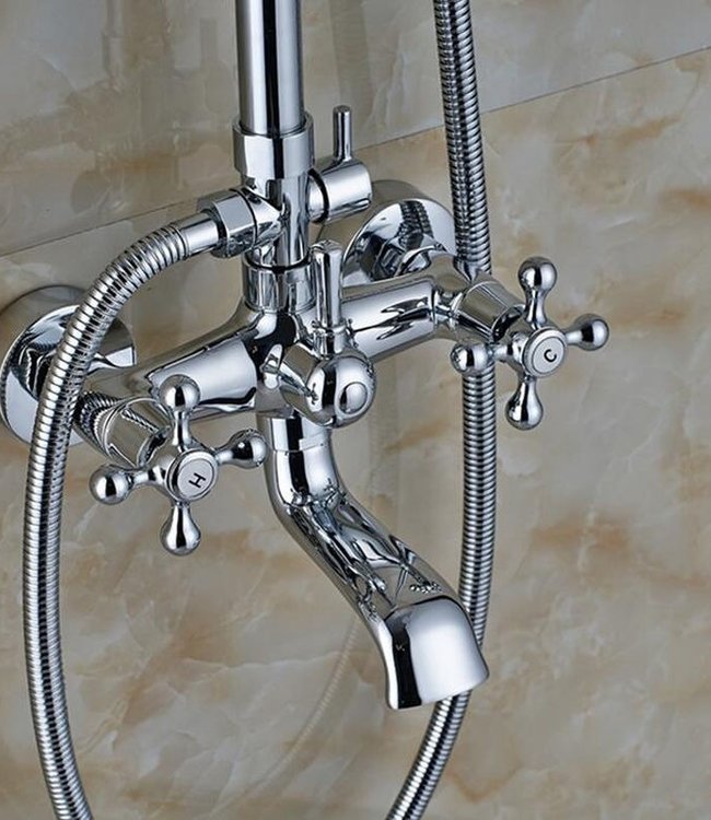 Rene Houtman Landelijke Chroom Douche-set