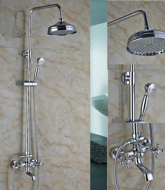 Rene Houtman Landelijke Chroom Douche-set