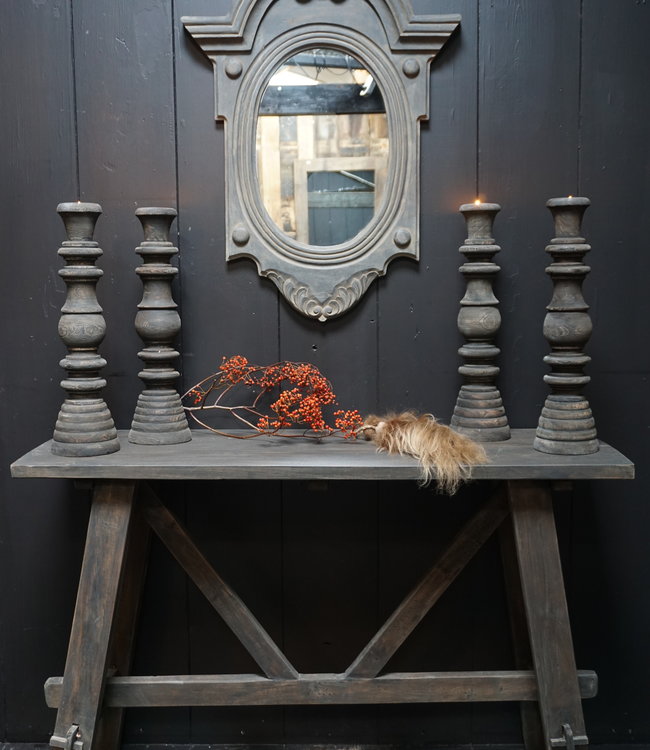 Rene Houtman Sidetable Met Schoren Old Grey L120xH78 cm