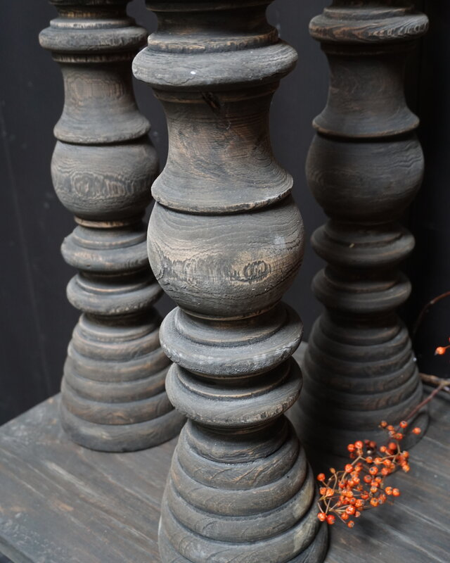 Rene Houtman Kandelaar Oud Hout L50 cm Old Grey
