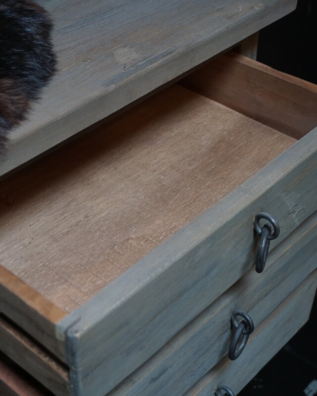 Rene Houtman Ladenkast 3 Lades + Legplank Hout L80 cm
