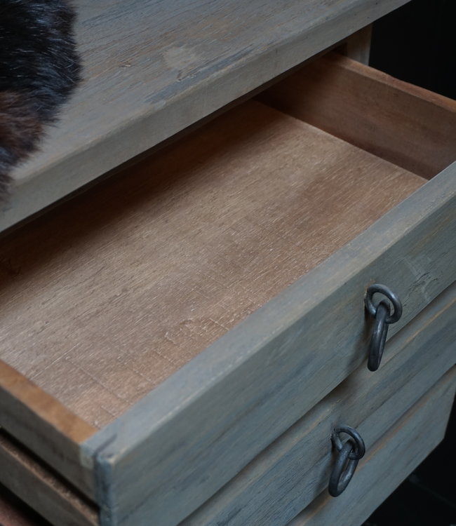 Rene Houtman Ladenkast 3 Lades + Legplank Hout L80 cm