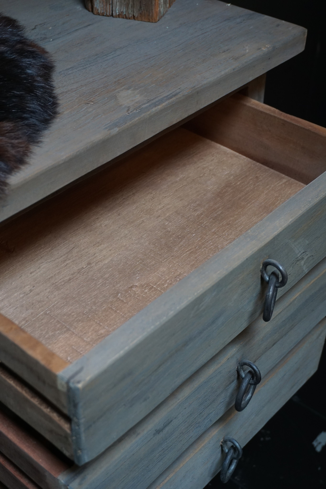 Rene Houtman Ladenkast 3 Lades + Legplank Hout L80 cm