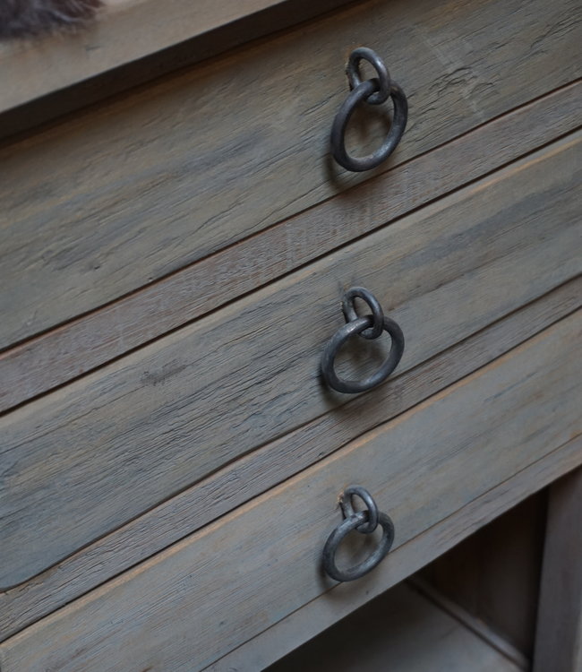 Rene Houtman Ladenkast 3 Lades + Legplank Hout L80 cm