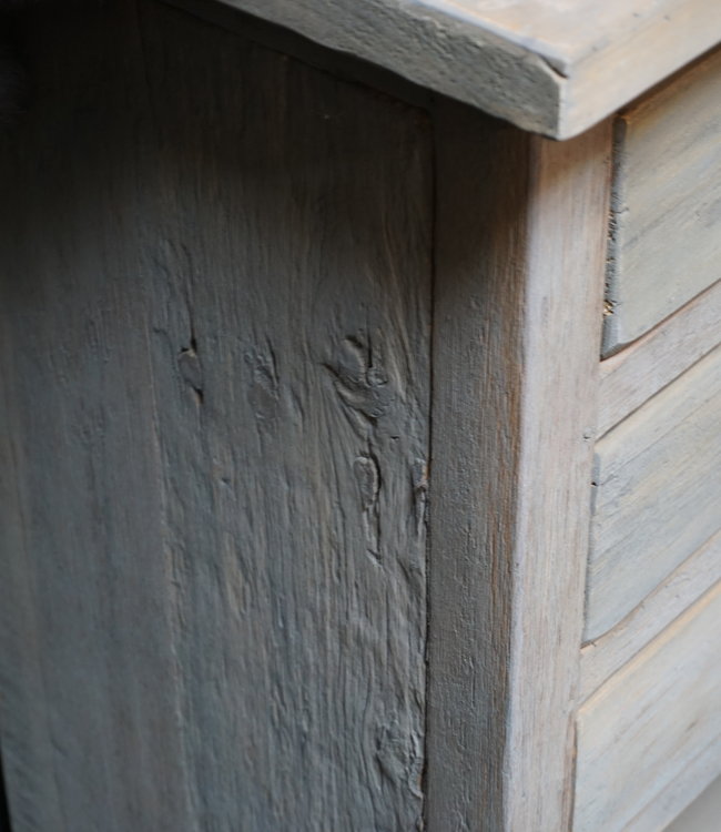 Rene Houtman Ladenkast 3 Lades + Legplank Hout L80 cm