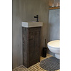 Oud eikenhouten landelijk toiletmeubel + fontein light grey
