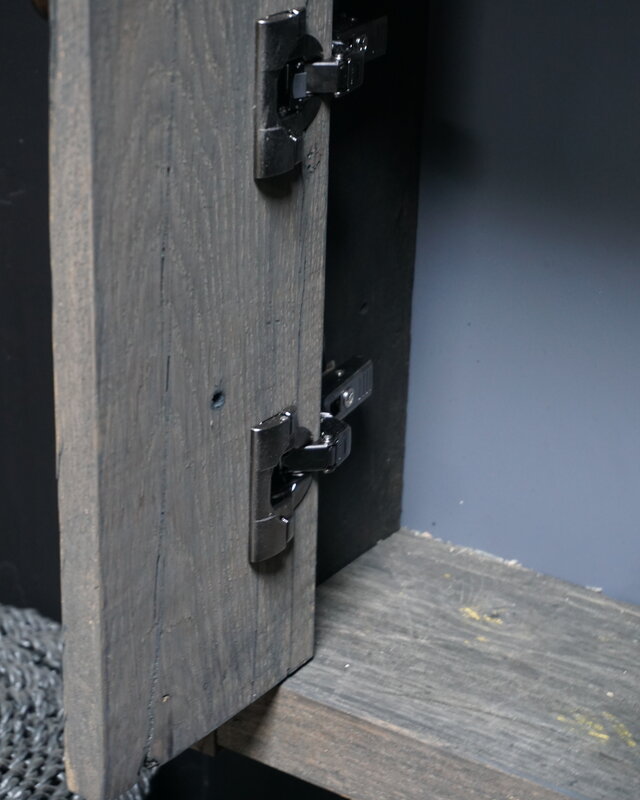 Rene Houtman Toiletmeubel Zwevend Oud Eikenhout + Beton Dark Grey