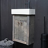 Rene Houtman Toiletmeubel Zwevend Oud Eikenhout + Beton Light Grey Rene Houtman Toiletmeubel Zwevend Oud Eikenhout + Beton Light Grey