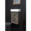 Toiletmeubel Zwevend Oud Eikenhout +Fontein Keramiek Wit