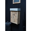 Toiletmeubel Geschaafd Zwevend Oud Eikenhout - Light Grey
