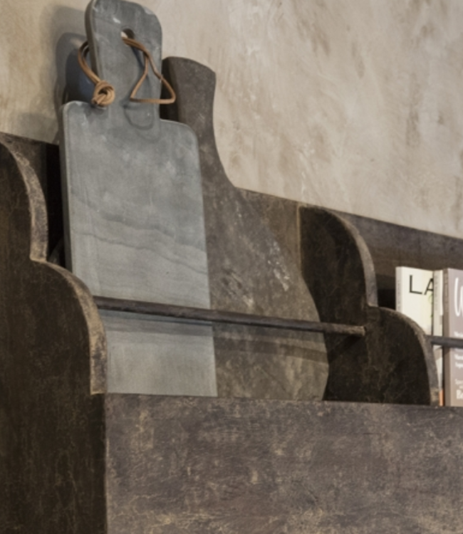 Be-Uniq Landelijke Kapstok met Lectuurbak - H48xB90xD19 cm