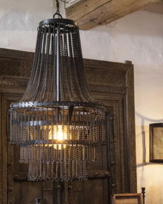 Be-Uniq Landelijke Metalen Hanglamp Katie - H80xB50 cm