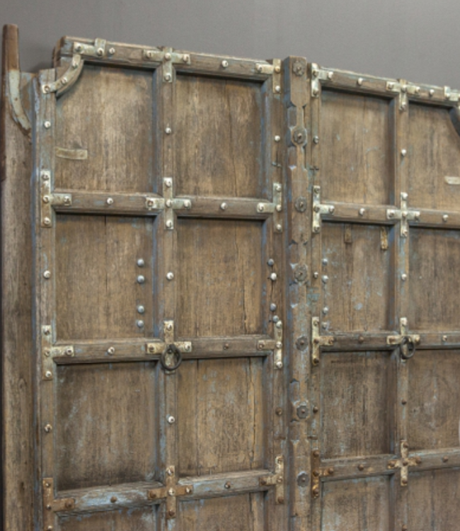 Be-Uniq Oude Originele Deur uit India - H243 x B205 x D14 cm