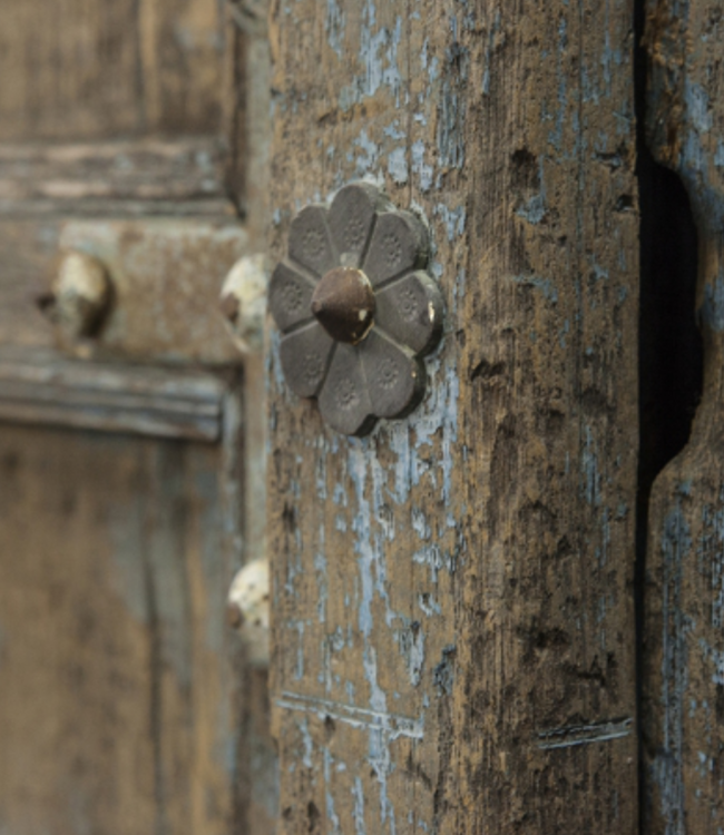 Be-Uniq Oude Originele Deur uit India - H243 x B205 x D14 cm