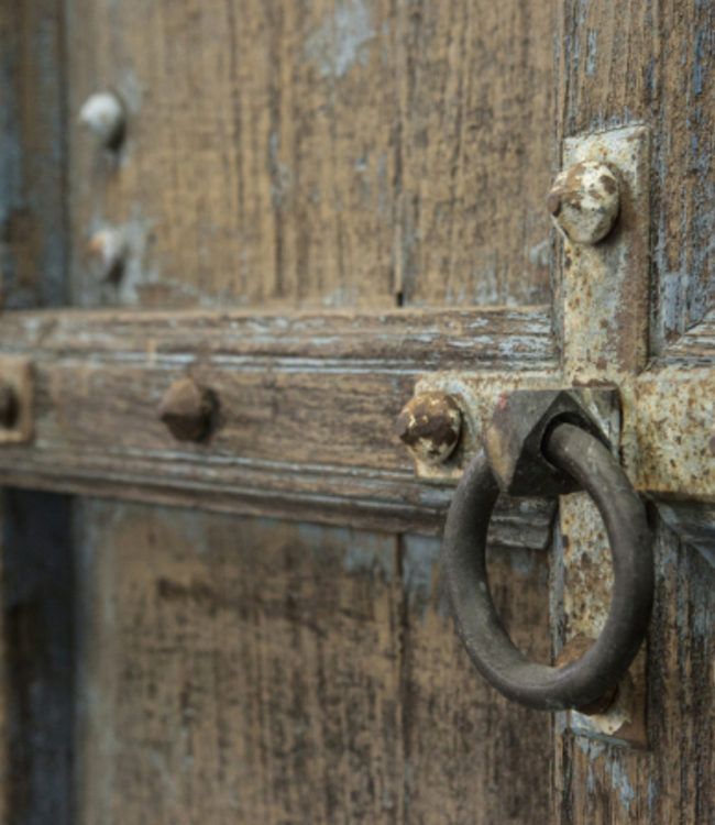 Be-Uniq Oude Originele Deur uit India - H243 x B205 x D14 cm