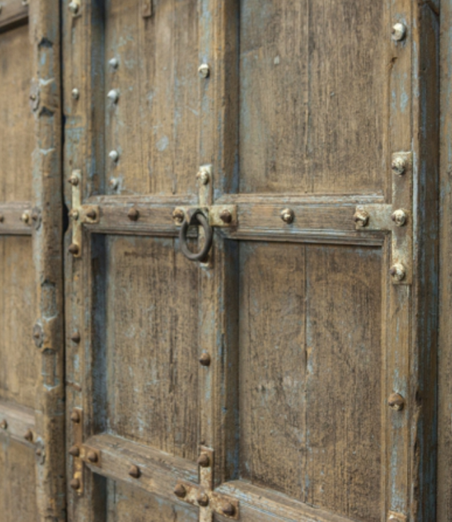 Be-Uniq Oude Originele Deur uit India - H243 x B205 x D14 cm